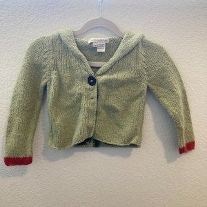 kiwiindustries 12-18m Knitted Green Sweater With Tulip On Back